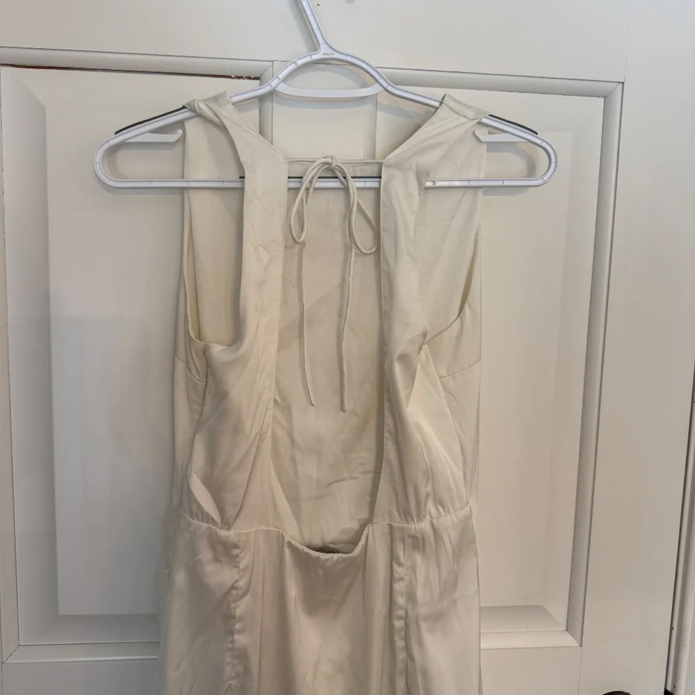 Abercrombie Satin Draped Skirt Maxi Dress White 45708